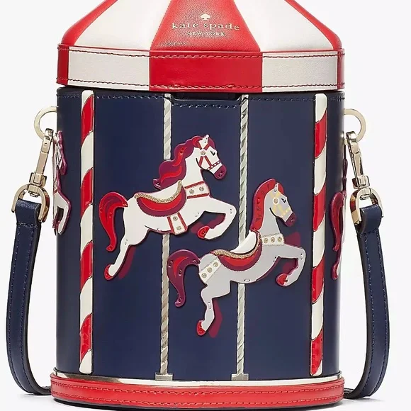 NWT Kate Spade Winter Wonders Carousel 3D Crossbody Bag Novelty Collector Item